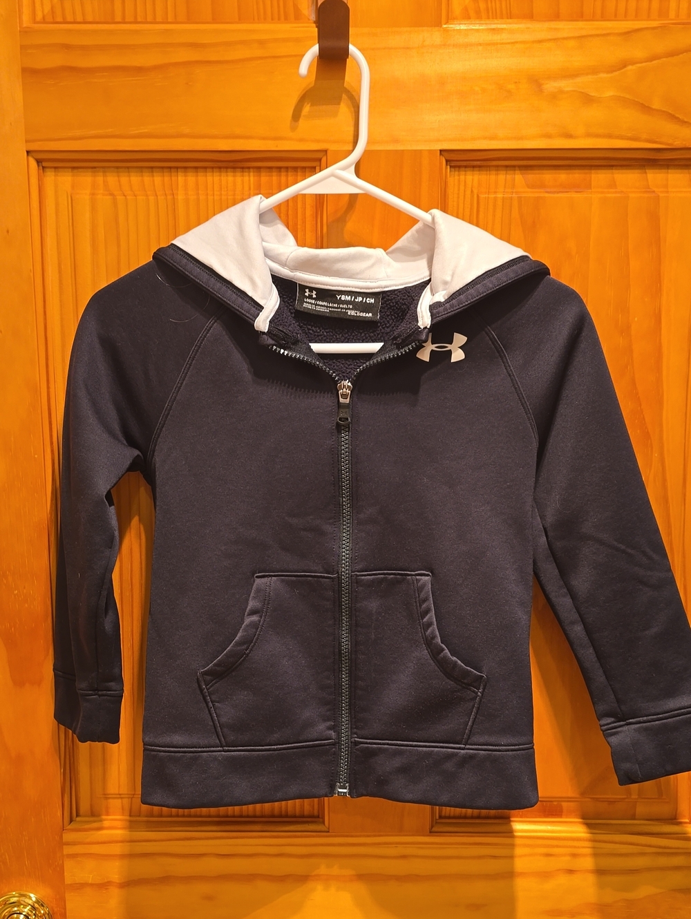 Under Armour Black & White Boys' Full-Zip Hoodie
